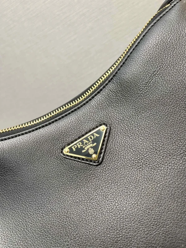 Prada Aimée 1BC229 中號黑色皮革單肩包：圖片 6