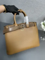 Prada Classic 1BA416 大號白色皮革托特包：圖片 9