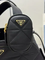 Prada Symbole 1BG545 中號黑色皮革托特包：圖片 7