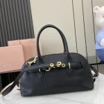 MiuMiu FROMTHERUNWAYAveure納帕皮革手挽手袋包包-5BB168：圖片 2