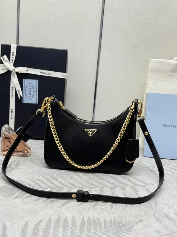 Prada Saffia 1BC204 小號粉色皮革托特包：圖片 3
