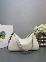 Prada Aimée 1BC229 中號灰色皮革單肩包：圖片 3