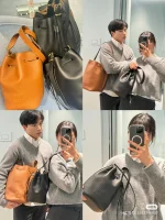 MiuMiu 皮革水桶袋-5BE089：圖片 2