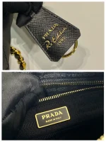 Prada Re-Nylon 1BG468 中號黑色尼龍托特包：圖片 9