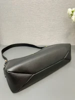 Prada Aimée 1BC228 大號黑色皮革單肩包：圖片 8