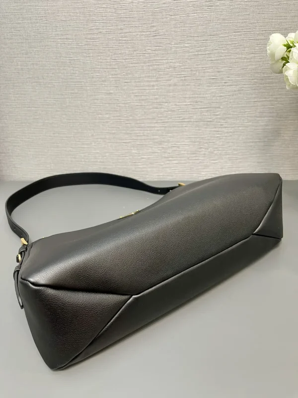 Prada Aimée 1BC228 大號黑色皮革單肩包：圖片 8