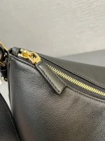 Prada Aimée 1BC228 大號黑色皮革單肩包：圖片 7