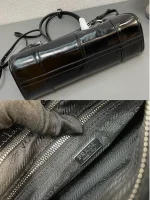 Prada Geom 1BA426 中號米色皮革托特包：圖片 10