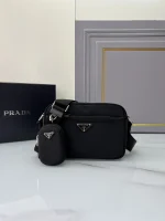 Prada Re-Nylon 1BC167 小號黑色再生尼龍掛肩包：圖片 2