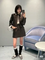 MiuMiu WanderMatelassé納帕軟皮半月形迷你手袋包包-5BP078：圖片 5