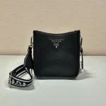 Prada Mini 1BH191 小號黑色皮革單肩包：圖片 4