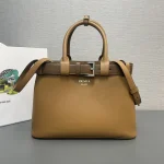 Prada Re-Nylon 1BA434 中號黑色皮革單肩包：圖片 2