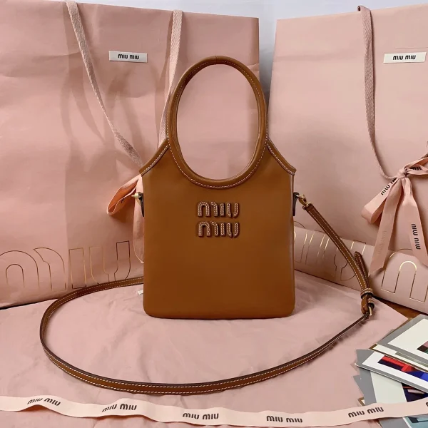MiuMiu IVY皮革手袋包包-5BA281：圖片 2