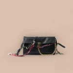 Prada Soft 1BD378 中號黑色皮革單肩包