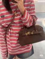 MiuMiu FROMTHERUNWAYAveure納帕皮革手挽手袋包包-5BB169：圖片 2