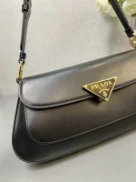 Prada Modern 1BD344 小號黑色皮革肩背包：圖片 7