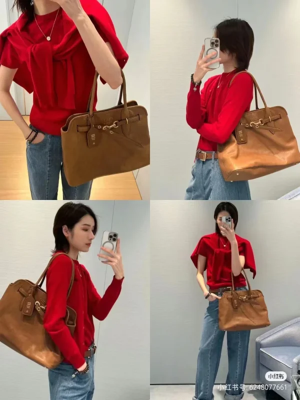 MiuMiu Aveure納帕皮革手袋包包-5BG291：圖片 2
