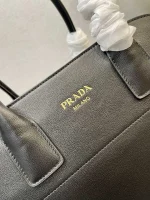 Prada Galleria 1BG538 中號黑色皮革托特包：圖片 8