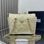 Prada Re-Nylon 1BG529 中號灰色尼龍手提包：圖片 2