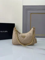 Prada Re-Nylon 1BC204 小號黑色尼龍單肩包：圖片 4