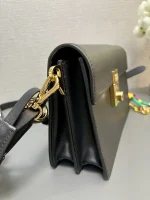 Prada Soft 1BD379 小號黑色皮革單肩包：圖片 11