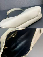 Prada Aimée 1BC229 中號灰色皮革單肩包：圖片 10