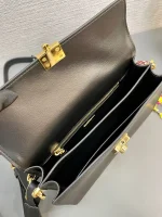 Prada Soft 1BD379 小號黑色皮革單肩包：圖片 15