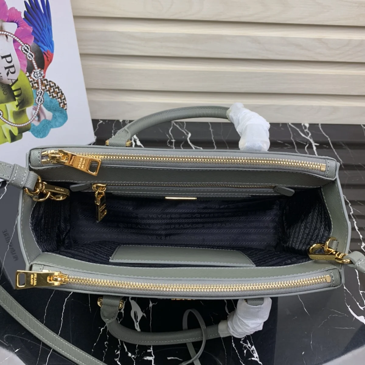 Prada Galleria 1BA863 中號粉色小牛皮托特包 9 Prada Galleria 1BA863 中號粉色小牛皮托特包