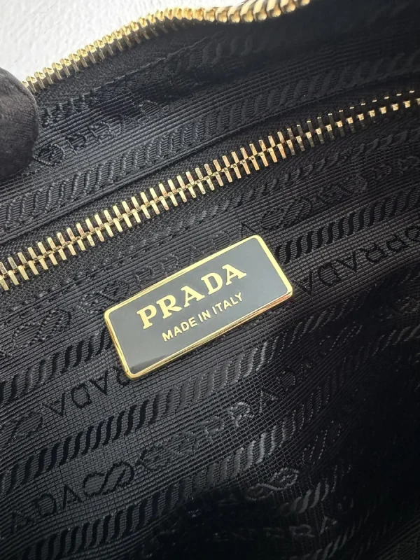 Prada Re-Ed 1BC214 中號黑色尼龍肩背包：圖片 9
