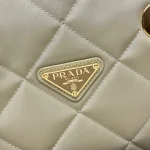 Prada Re-Nylon 1BG529 中號灰色尼龍手提包：圖片 6
