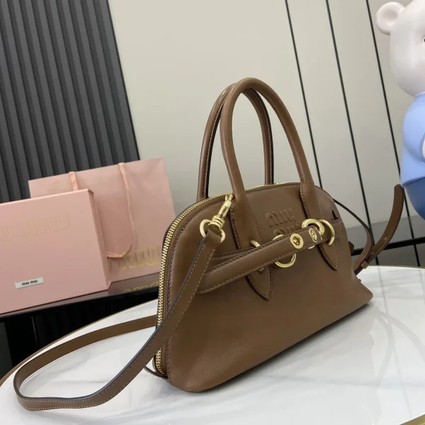MiuMiu FROMTHERUNWAYAveure納帕皮革手挽手袋包包-5BB169：圖片 6