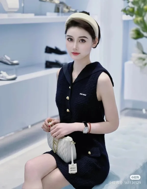 MiuMiu Matelassé納帕軟皮掛肩袋-5BH211：圖片 4