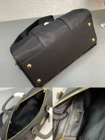 Prada ReN 1BB233 中號黑色皮革手提包：圖片 10