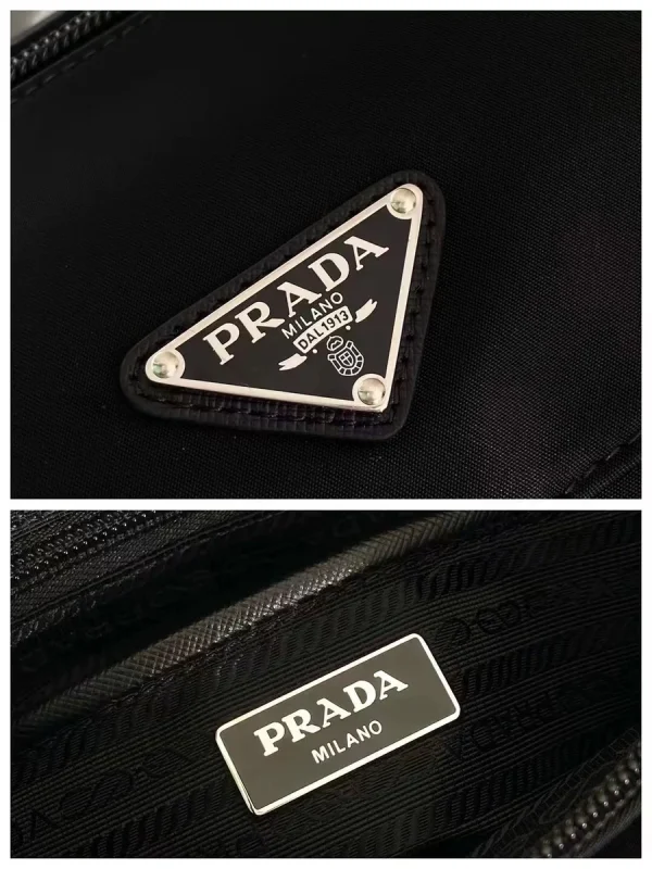 Prada ReNylon 1BD994 中號黑色尼龍單肩包：圖片 9