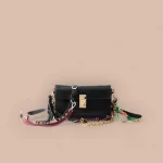 Prada Soft 1BD379 小號黑色皮革單肩包