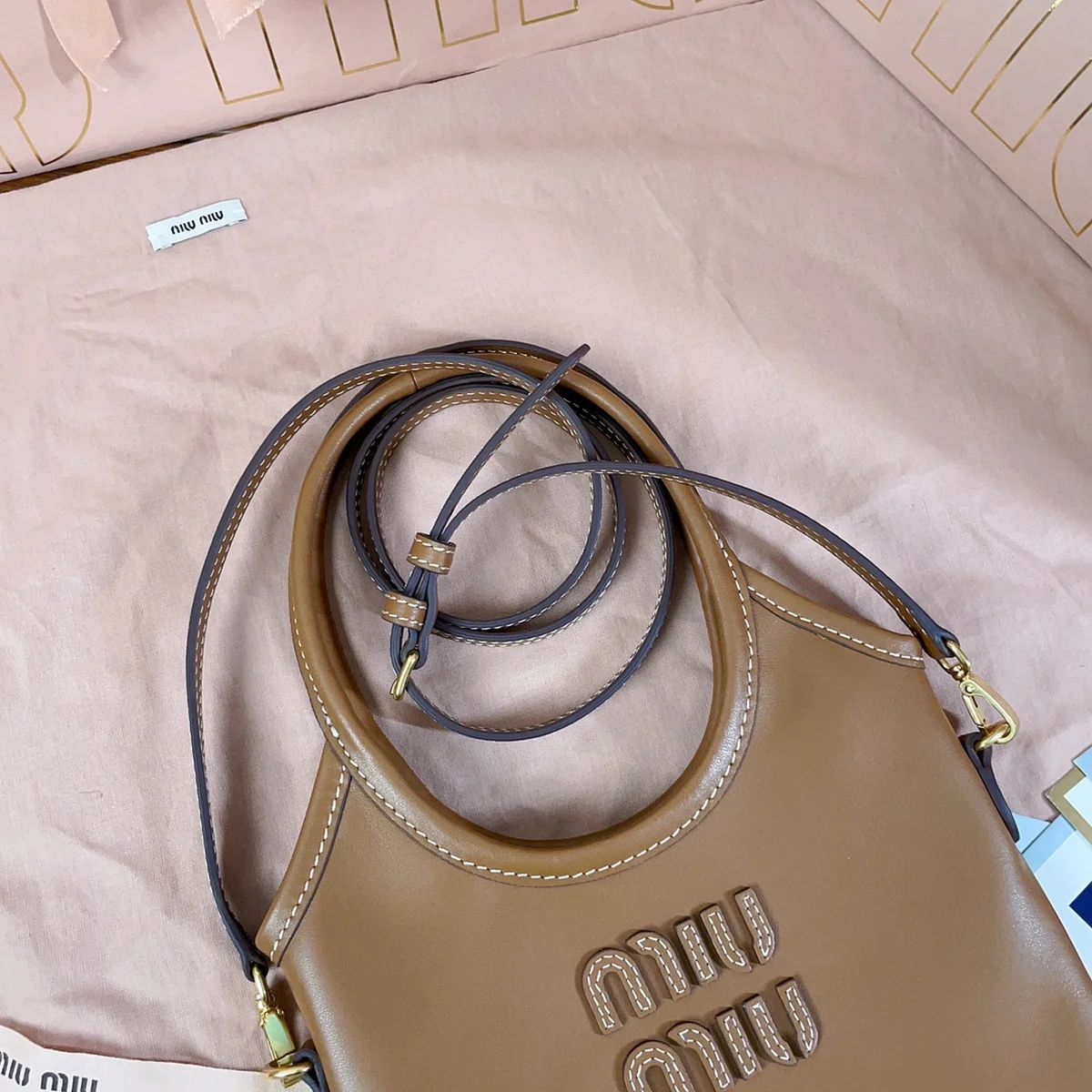 MiuMiu IVY皮革手袋包包-5BA281 7 MiuMiu IVY皮革手袋包包-5BA281