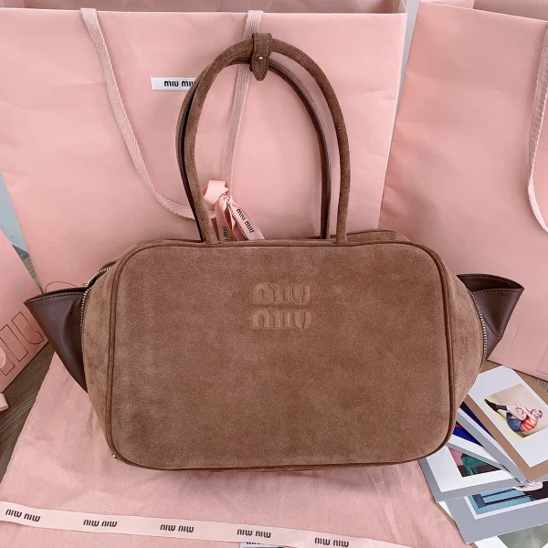MiuMiu 麂皮Beau手袋包包-5BB117：圖片 14