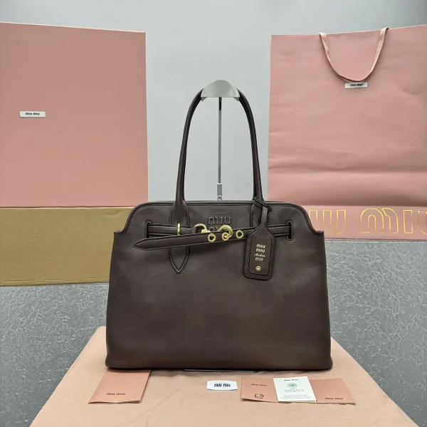 MiuMiu Aveure納帕皮革手袋包包-5BG291：圖片 8