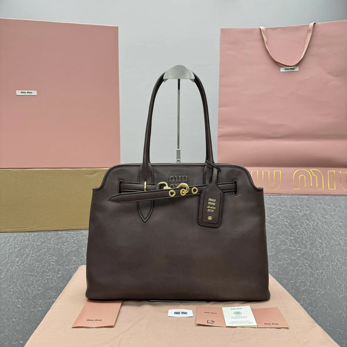 MiuMiu Aveure納帕皮革手袋包包-5BG291 8 MiuMiu Aveure納帕皮革手袋包包-5BG291