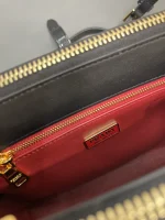 Prada Galleria 1BA906 小號黑色漆皮手提包：圖片 7