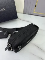 Prada Re-Nylon 1BC167 小號黑色再生尼龍掛肩包：圖片 7