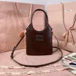 MiuMiu IVY皮革手袋包包-5BA281：圖片 5