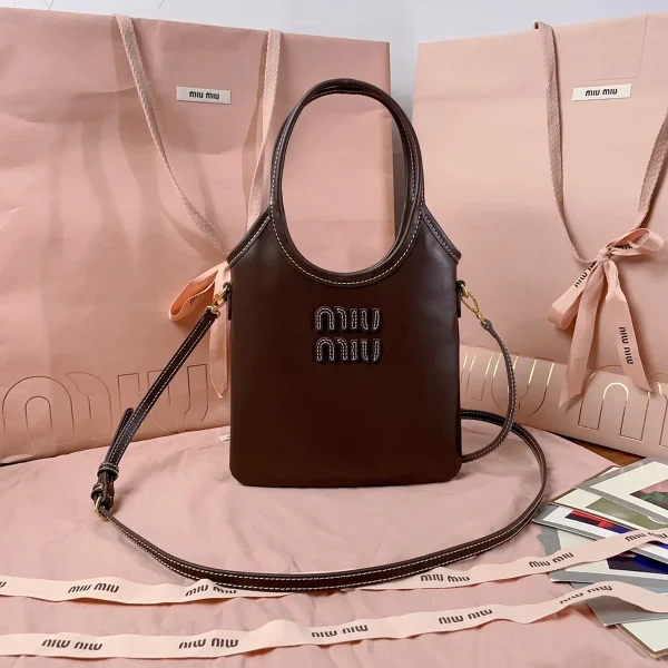 MiuMiu IVY皮革手袋包包-5BA281：圖片 5