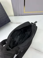 Prada Re-Nylon 1BC167 小號黑色再生尼龍掛肩包：圖片 8