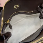 MiuMiu FROMTHERUNWAYAveure納帕皮革手挽手袋包包-5BB169：圖片 11