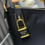 Prada Re-Nylon 1BC232 中號黑色單肩包：圖片 7