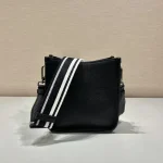Prada Mini 1BH191 小號黑色皮革單肩包：圖片 5