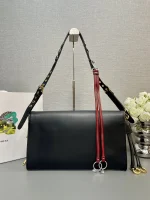 Prada Soft 1BD378 中號黑色皮革單肩包：圖片 3