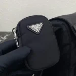 Prada Re-Nylon 1BD953 中號黑色尼龍單肩包：圖片 7