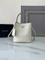 Prada Panier 1BA212 小號棕色皮革托特包：圖片 2